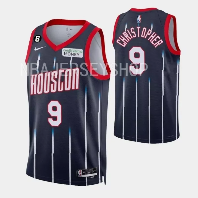 Houston Rockets#3 Kevin Porter jr. navy 2022 23 city edition Basketball jersey - Image 2